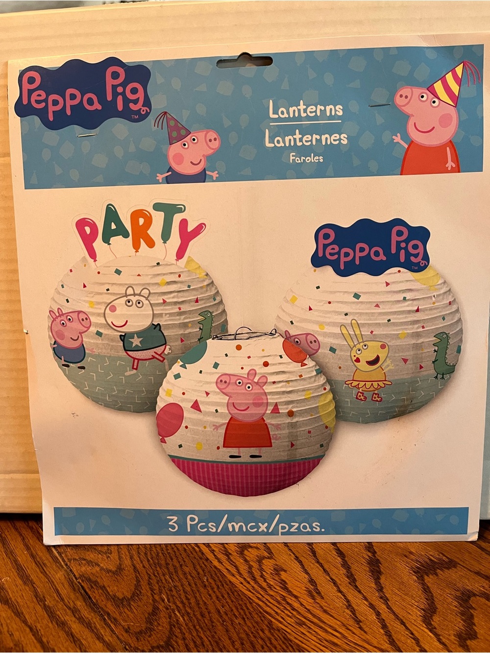 3 Pcs Peppa Pig Confetti Party Embellished Lanterns